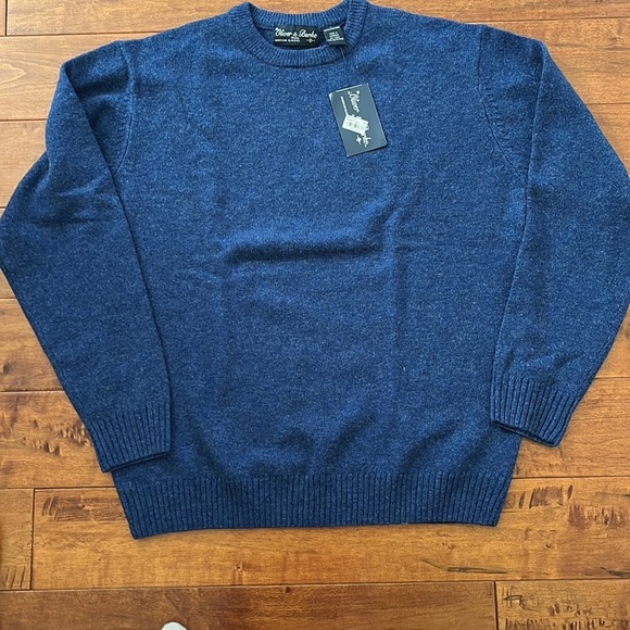 NWT Oliver & Burke Long Sleeve Crewneck Pull Over Sweater 100% Lambswool… - Picture 2 of 10